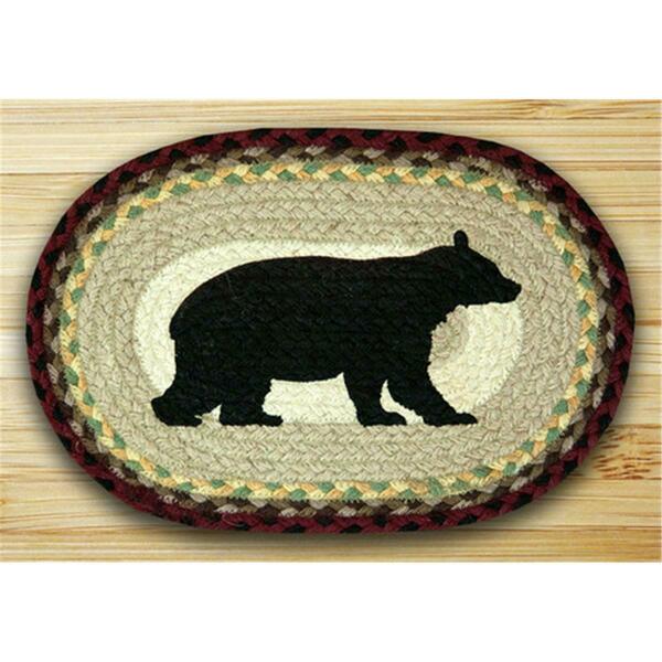 Capitol Earth Rugs Printed Oval Swatch - Cabin Bear 81-395CB